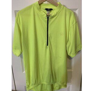 Canari Bike Jersey Cycling Bib Shirt Neon Yellow Men’s Sz XL Half-Zip‎